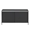 Table d'appoint Enfold, basse 125x45x63 cm, noir, noir