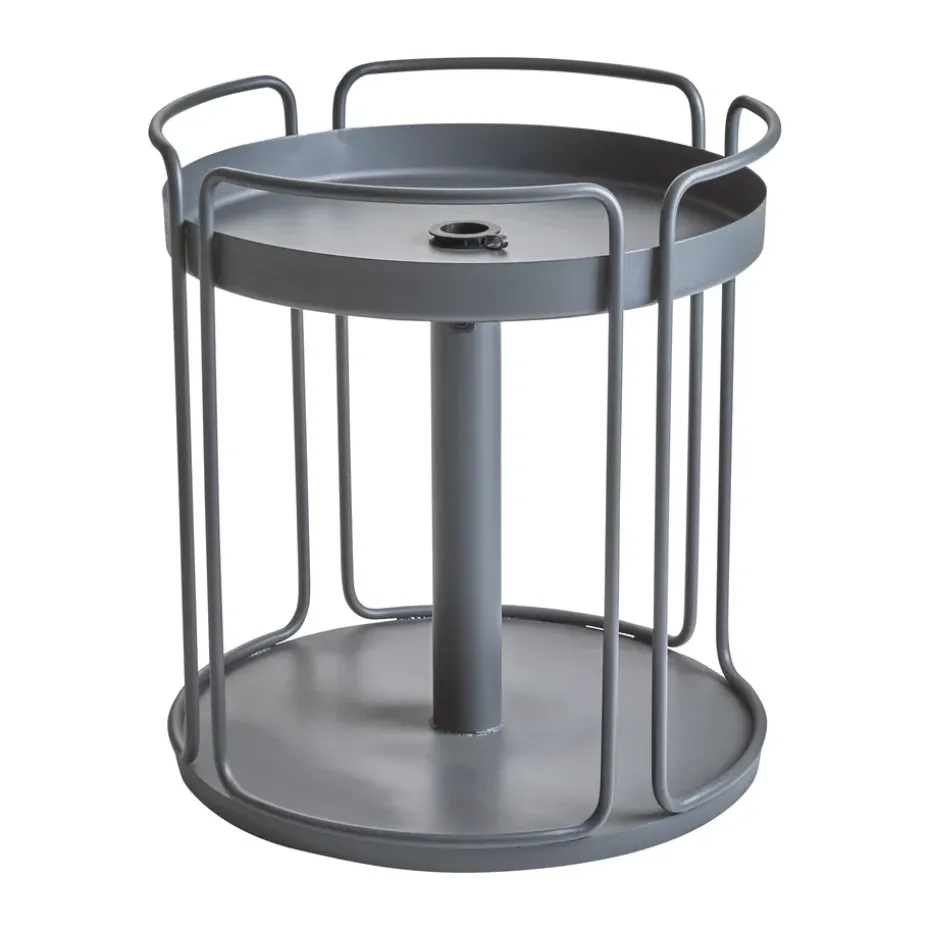 Table d'appoint et pied de parasol Shady, Anthracite