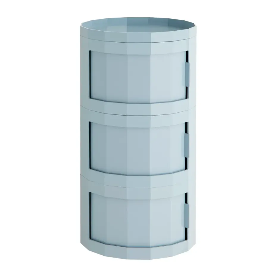 Table d’appoint Facet Cabinet 30, Misty blue