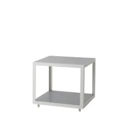 Table d'appoint Level, Light grey, céramique, support blanc