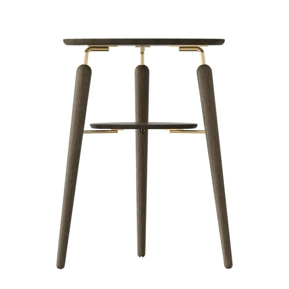 Table d'appoint My Spot, Chêne foncé-laiton