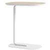 Table d'appoint Relate 60,5 cm, chêne, blanc