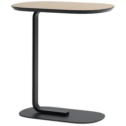 Table d'appoint Relate 60,5 cm, chêne, noir