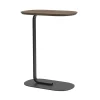 Table d'appoint Relate H: 73,5 cm, Smoked oak-Black