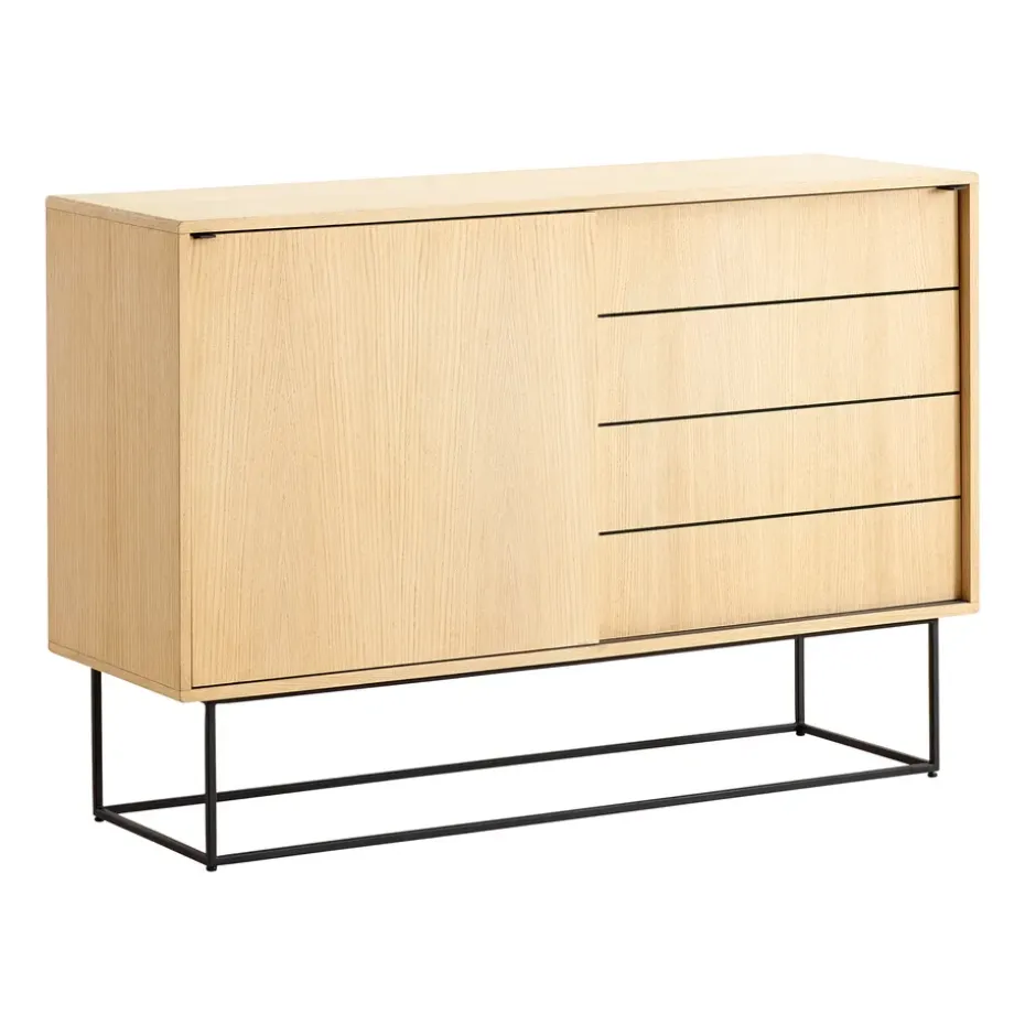 Table d'appoint Virka, hauteur 120 cm, Chêne