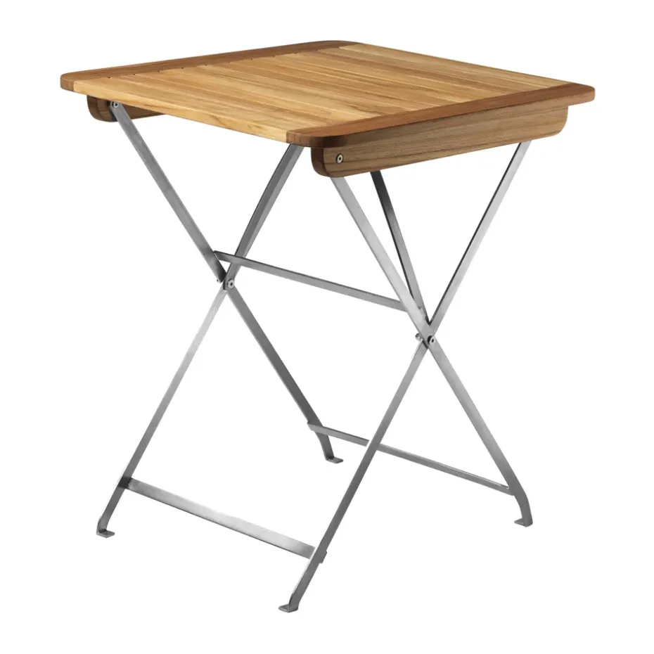 Table de balcon M26 Lilleø, Teak-acier inoxydable
