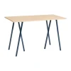Table de bar Loop Stand incl. support 77,5x160 cm, Deep blue-clear lacq. oak