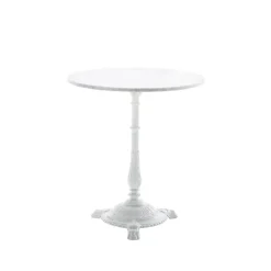 Table de café Classic, Marbre blanc, support blanc