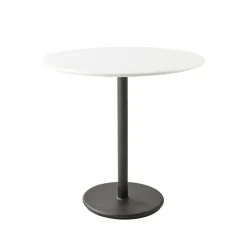 Table de café Go Ø80 cm, White-lava grey