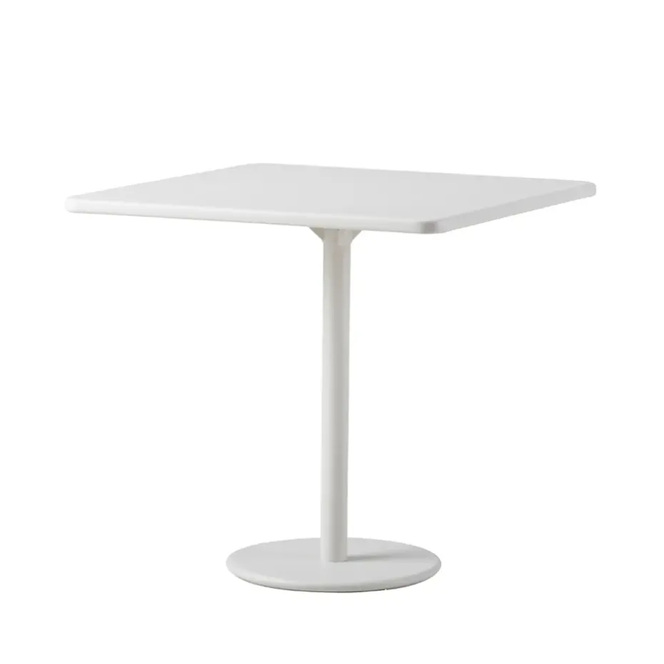 Table de café Go 75x75 cm, White-white