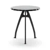 Table de café Odd, Noir, support laqué noir, bord ondulé