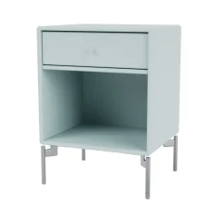 Table de chevet Dream, flint 148, pieds chromés