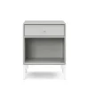 Table de chevet Dream, nordic 09 avec tiroir pieds blancs