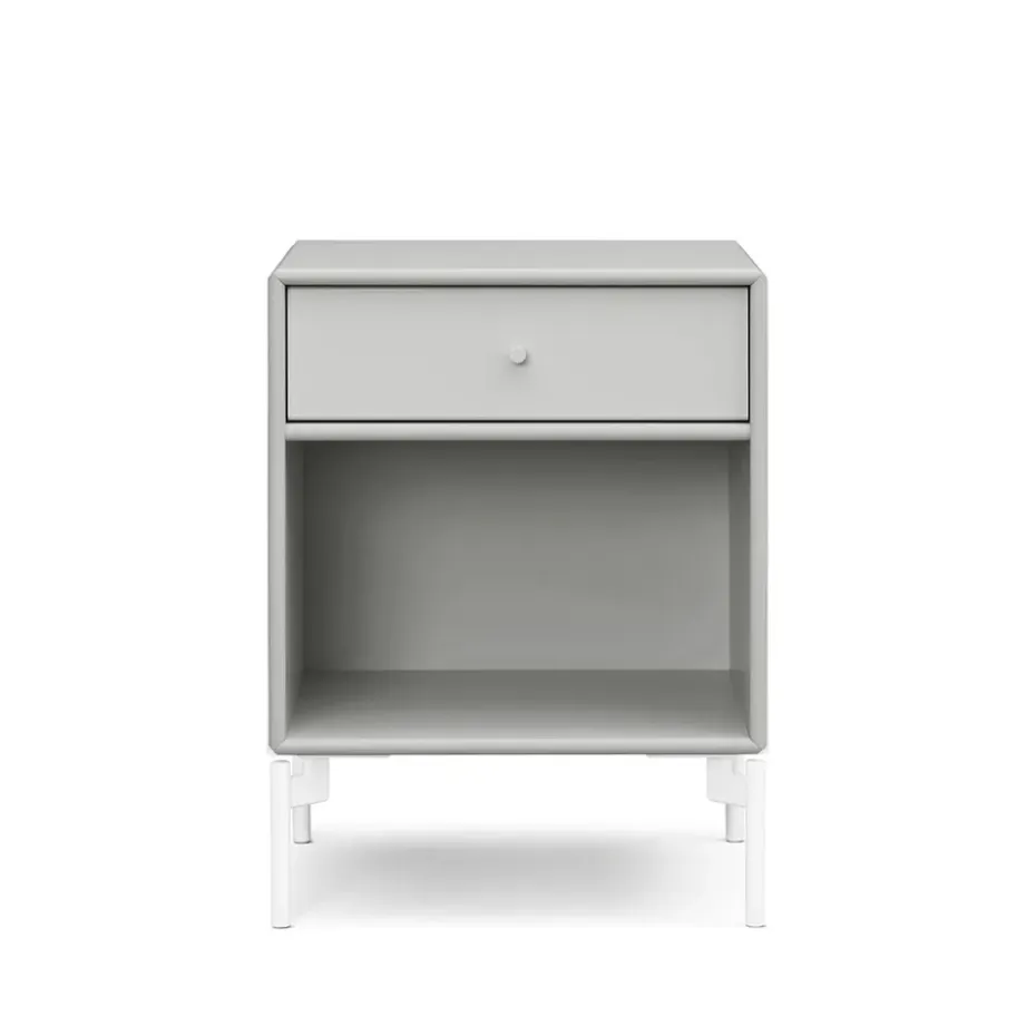 Table de chevet Dream, nordic 09 avec tiroir pieds blancs