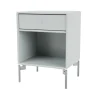 Table de chevet Dream, oyster 156, pieds chromés