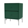 Table de chevet Drift, pine 136, pieds chromés cm