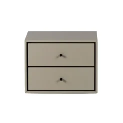 Table de chevet Volt suspendue, Beige-noir