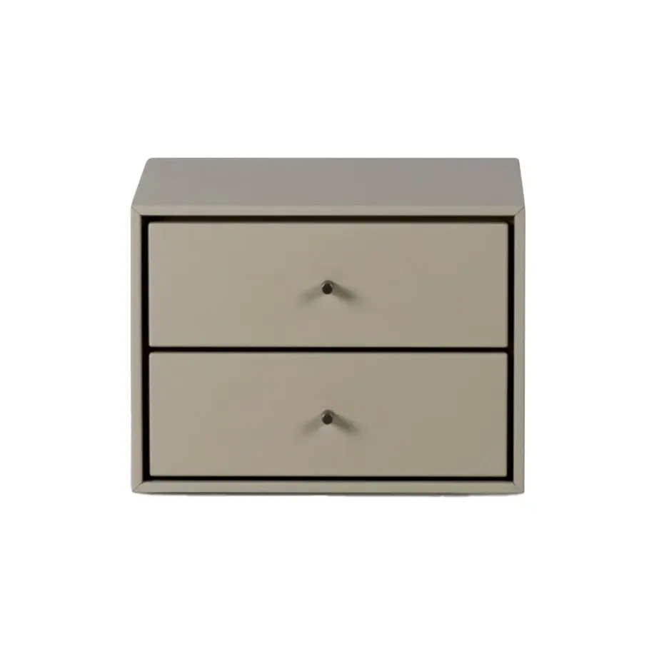 Table de chevet Volt suspendue, Beige-acier inoxydable