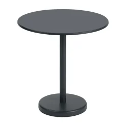 Table en acier Linear Ø70 cm, Black