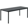 Table en acier Linear steel table 200 cm, Black
