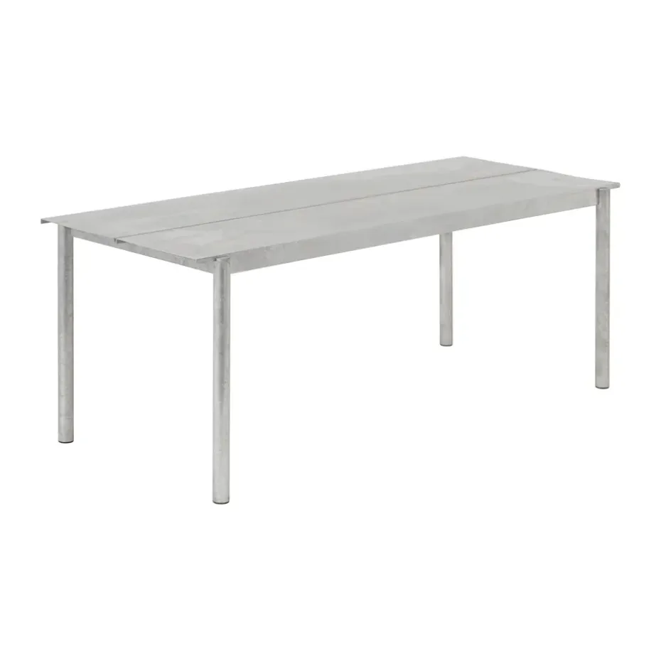 Table en acier Linear steel table 200 cm, Warm galvanized steel
