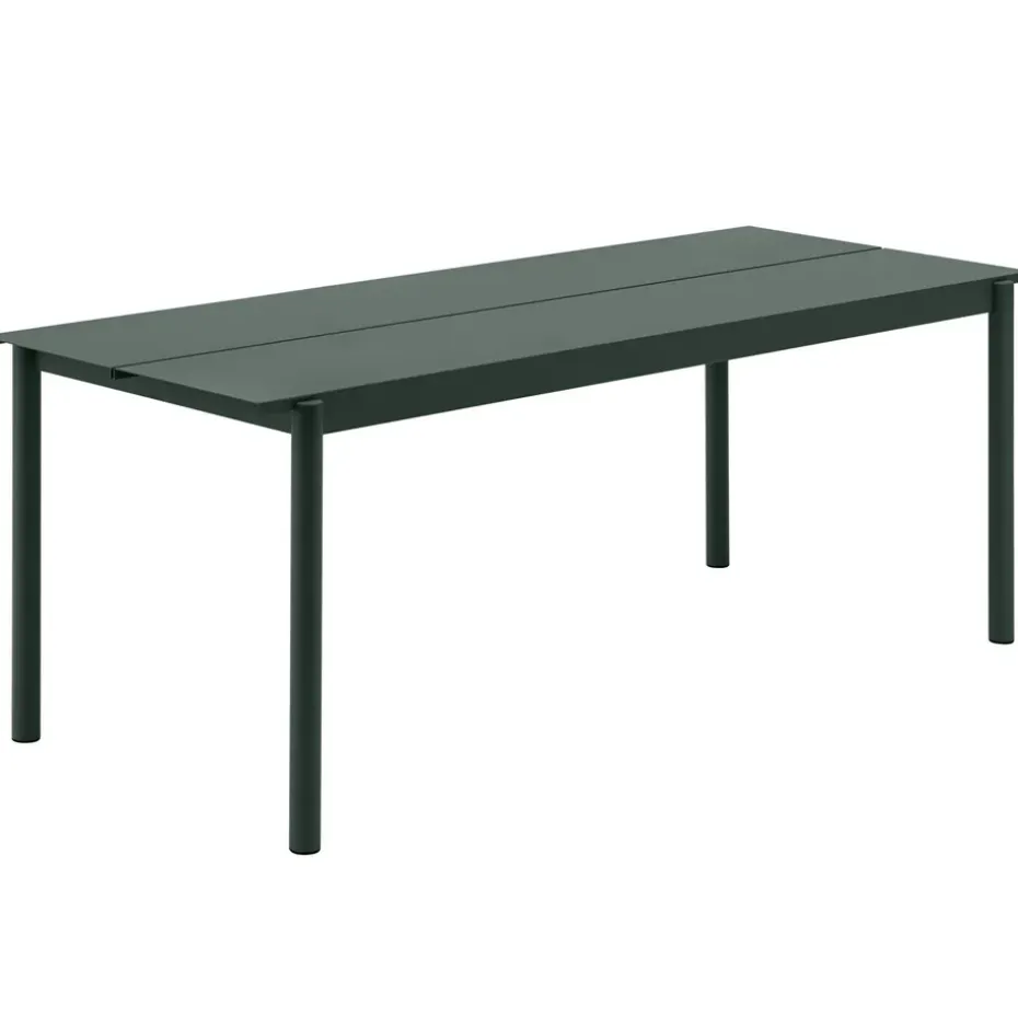 Table en acier Linear steel table 200 cm, Dark green