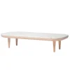 Table Fly SC5, Chêne huilé clair + marbre blanc