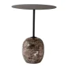 Table Lato LN8, Warm black-Emparador marble