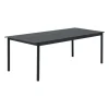 Table Linear steel table 220x90 cm, Black (RAL 7021)