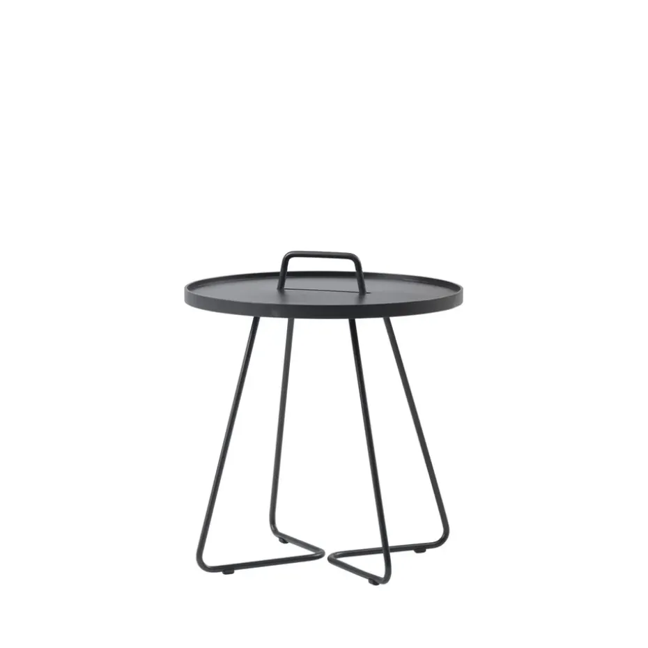 Table On the Move Ø37 cm, Black