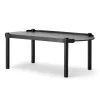 Table Woody 50x105 cm, Chêne teinté noir