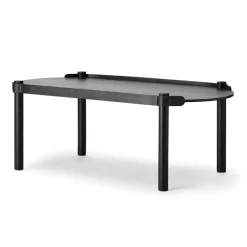 Table Woody 50x105 cm, Chêne teinté noir
