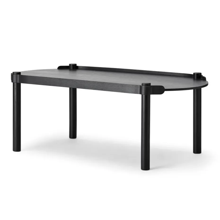 Table Woody 50x105 cm, Chêne teinté noir