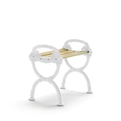 Tabouret Byarum, Imprégnation de pin, support blanc
