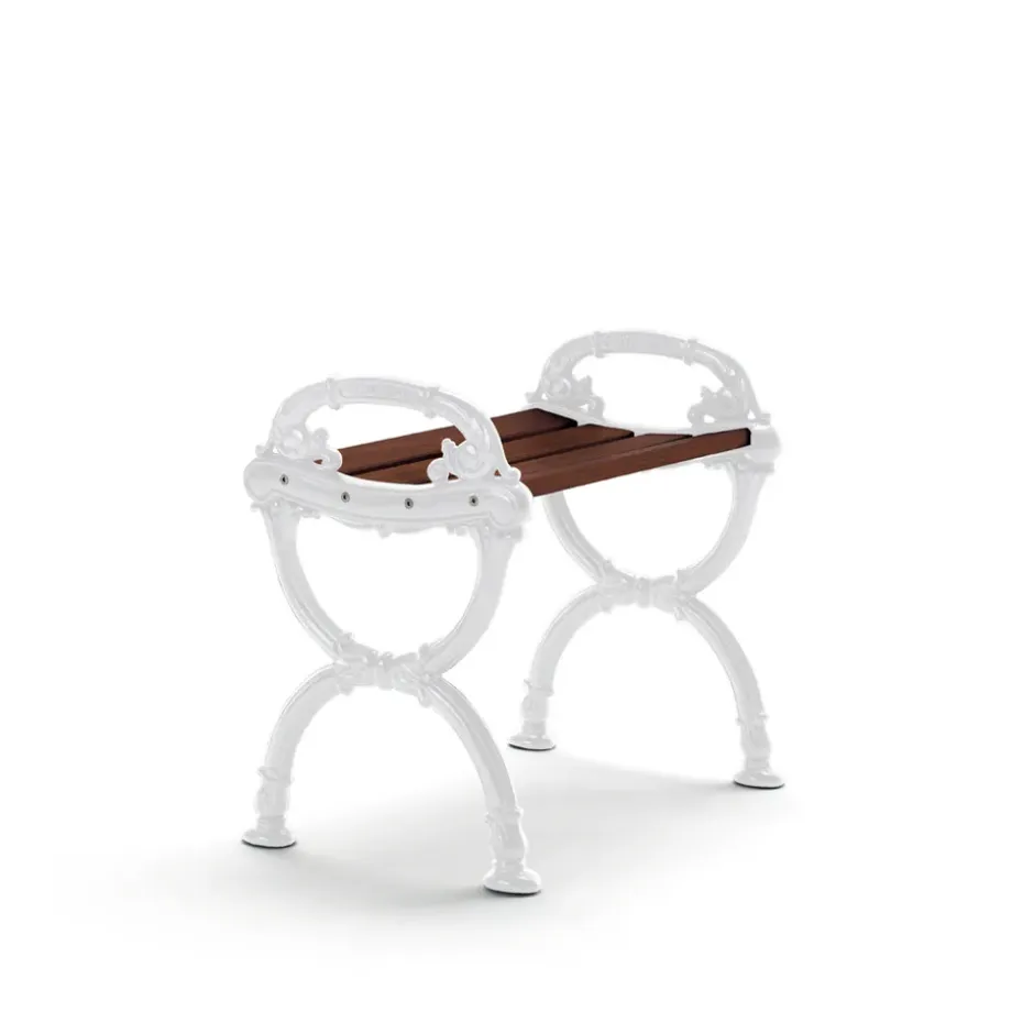 Tabouret Byarum, Pin brun lasure, support blanc