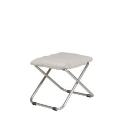 Tabouret Chico Soft, Beige-support en aluminium