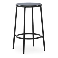 Tabouret de bar Circa 65 cm, Aluminium noir
