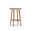 Tabouret de bar Miss Button, chêne huilé blanc, moyen