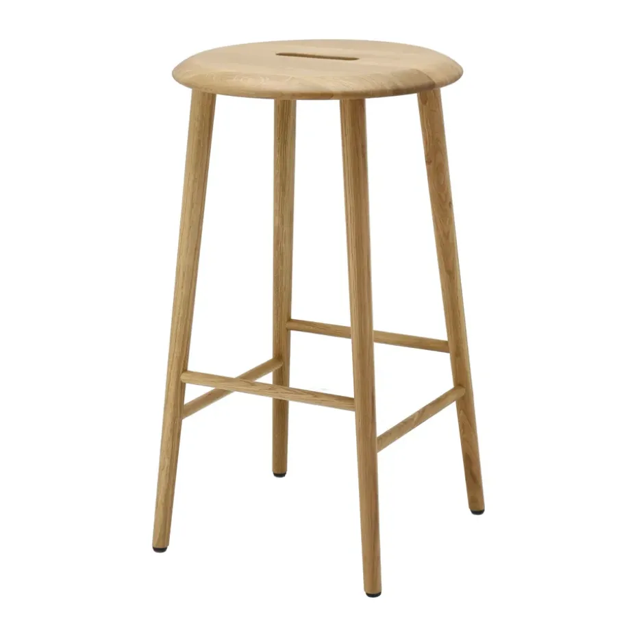 Tabouret de bar Norrabo 65 cm, Chêne laqué naturel