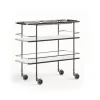 Tabouret de bar S70-3, Laminé blanc - base en chrome