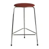 Tabouret haut en cuir Dot, Chestnut