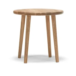 Tabouret Miss Button, chêne huilé naturel, bas
