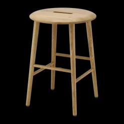 Tabouret Norrabo 45 cm, Chêne laqué naturel