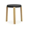 Tabouret Tap, noir-chêne