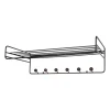 Étagère à chapeaux Bill Hat Rack, Marron foncé-noir
