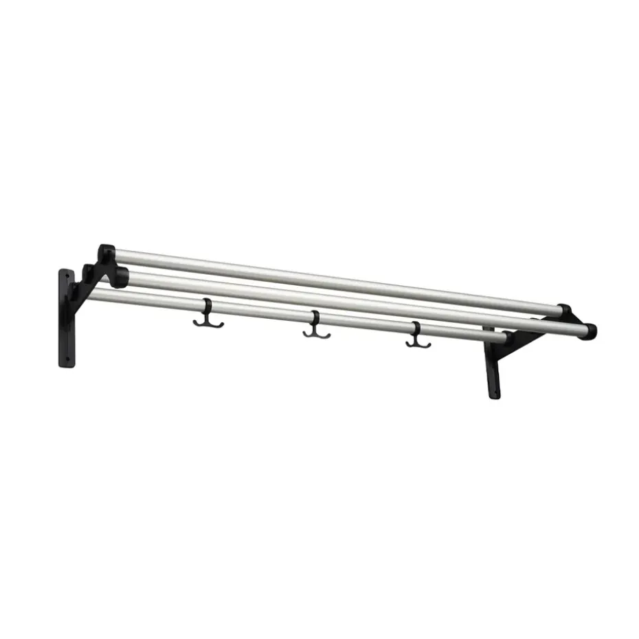 Étagère à chapeaux Nostalgi 291, aluminium, structure noire