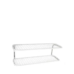 Étagère à chaussures Classic 650, blanc/chrome, 2 niveaux, 90 cm