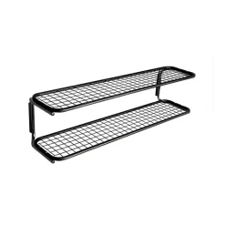 Étagère à chaussures Classic 650, noir/chrome, 2 niveaux, 100 cm