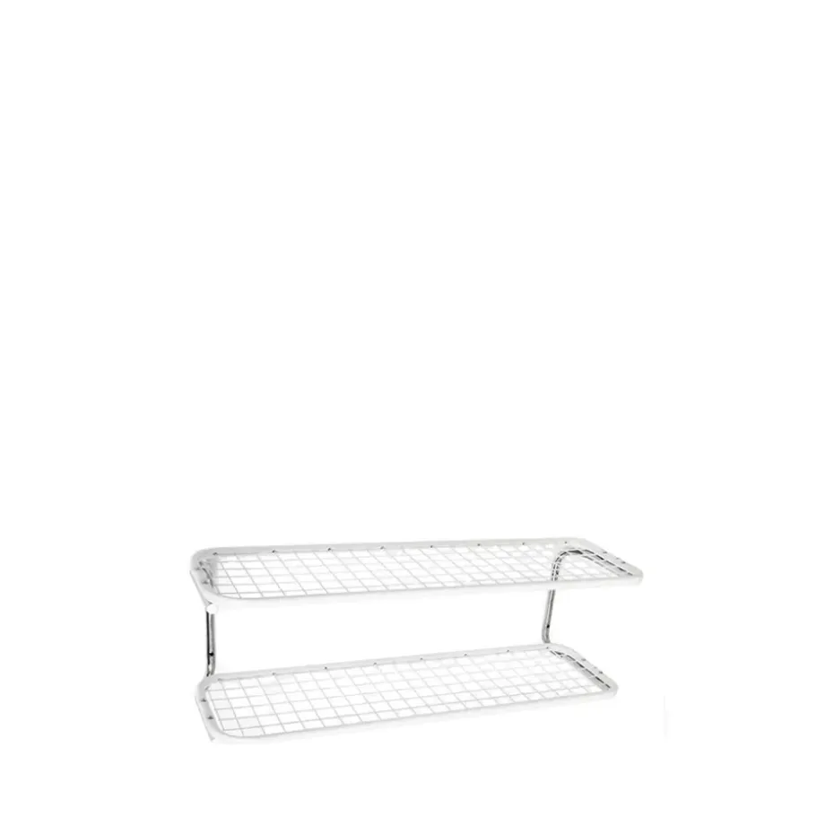Étagère à chaussures Classic 650, blanc/chrome, 2 niveaux, 70 cm