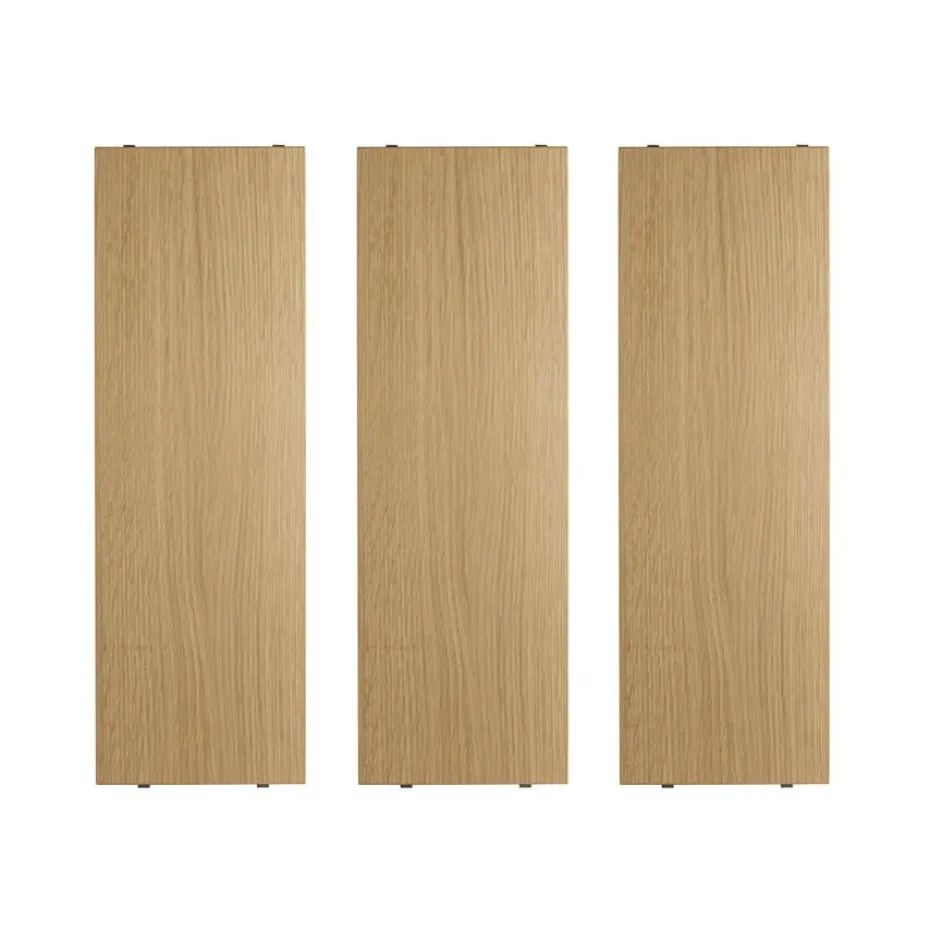 Étagère String, chêne, 58x20 cm, lot de 3